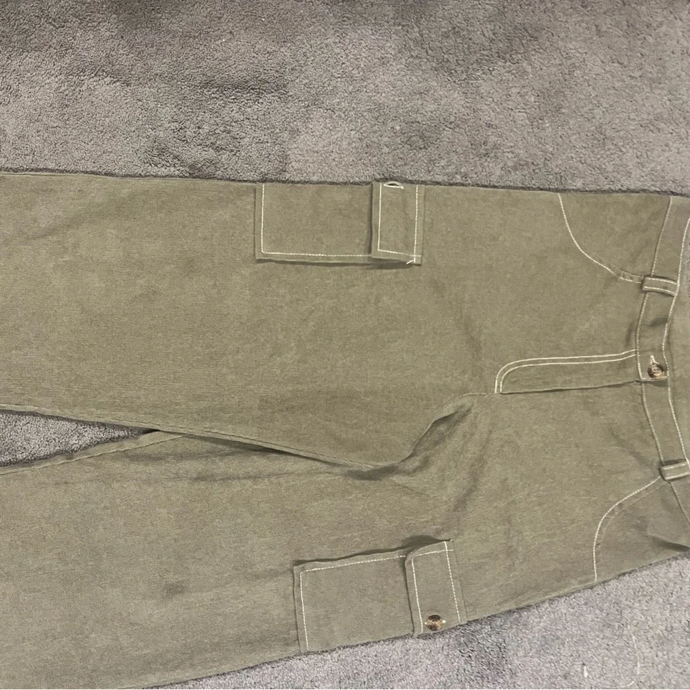iZ BYER Girls Olive Corduroy Cargo Pants Girls 16